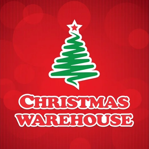 Christmas Warehouse logo on red background