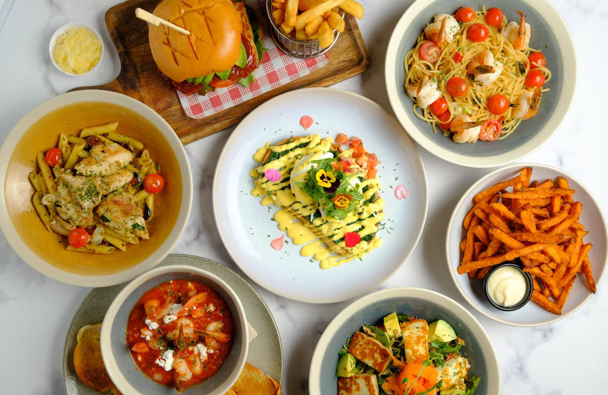 A table full of Lumina Cafe dishes