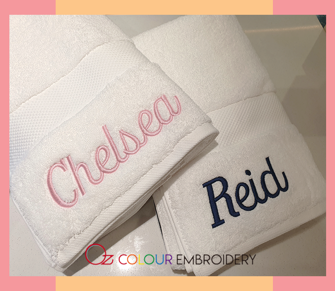 personalised toweloz colour embroidery 2023